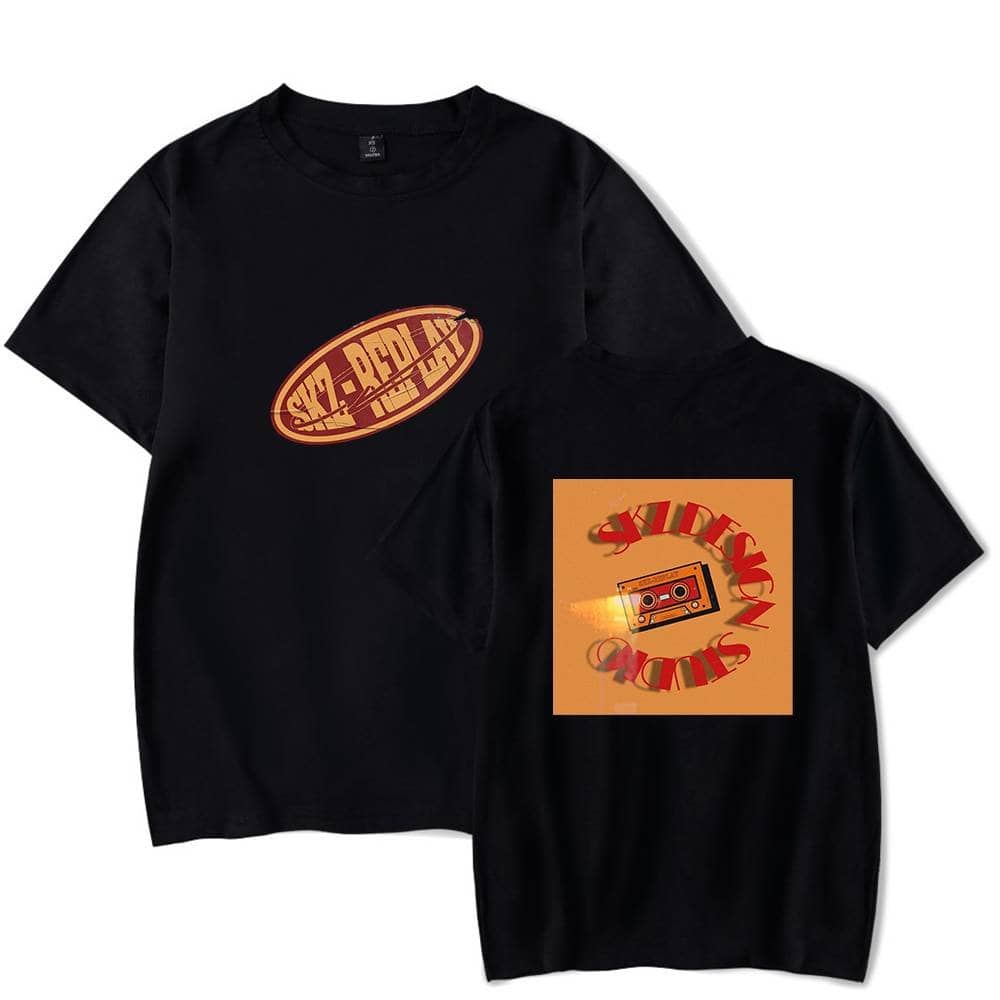 Sky Radio Kpop merch t-shirt with retro logo and cassette tape design.