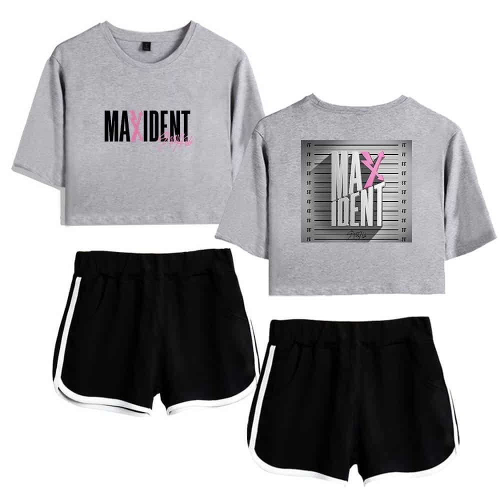 MaxiDent band graphic sweatshirt in gray, stylish K-pop merch for fans, casual wear, comfortable, trendy unisex fashion, perfect for concerts or everyday style, high-quality material.